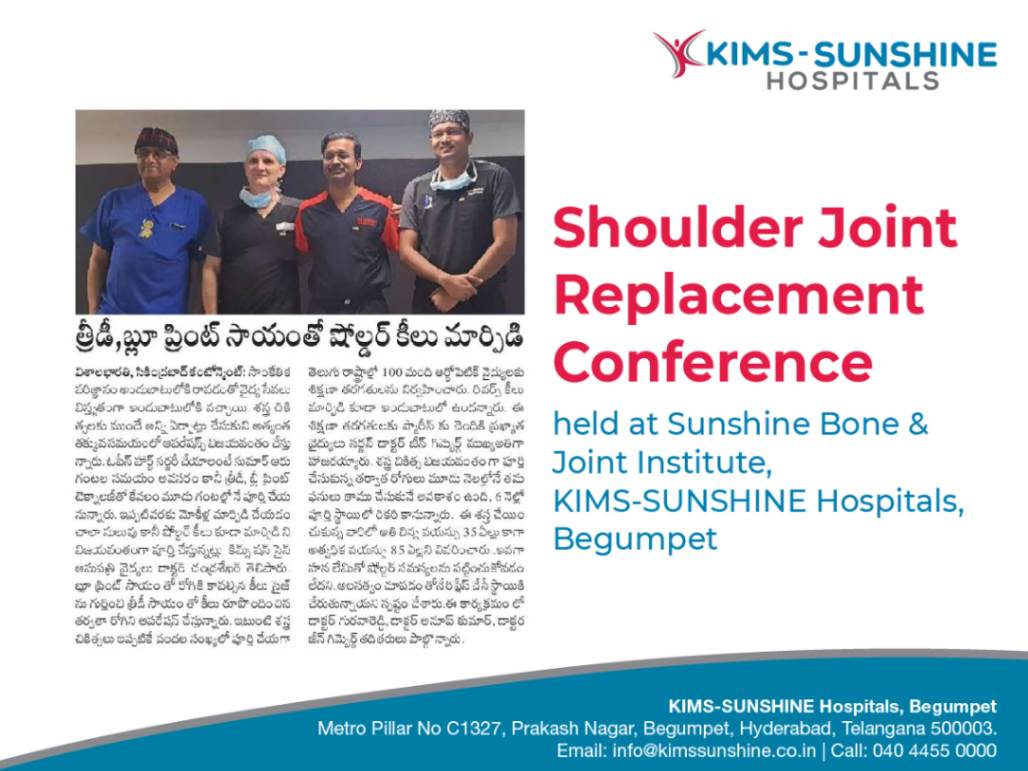 Shoulder joint replacement surgeon in Hyderabad