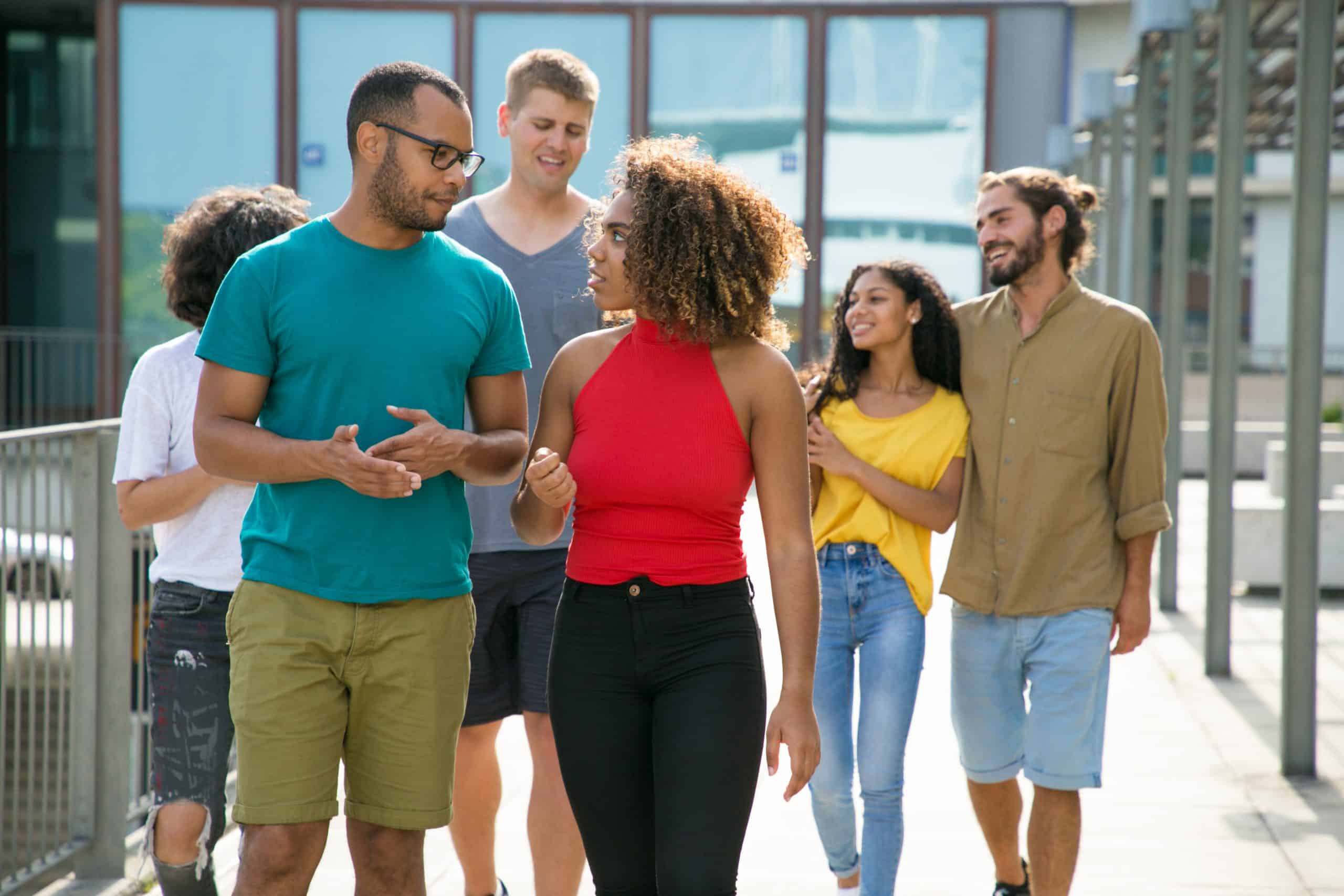 Multiethnic group of people in casual walking in urban settings - Multispeciality Hospital International Patients Hospitals Near Me
