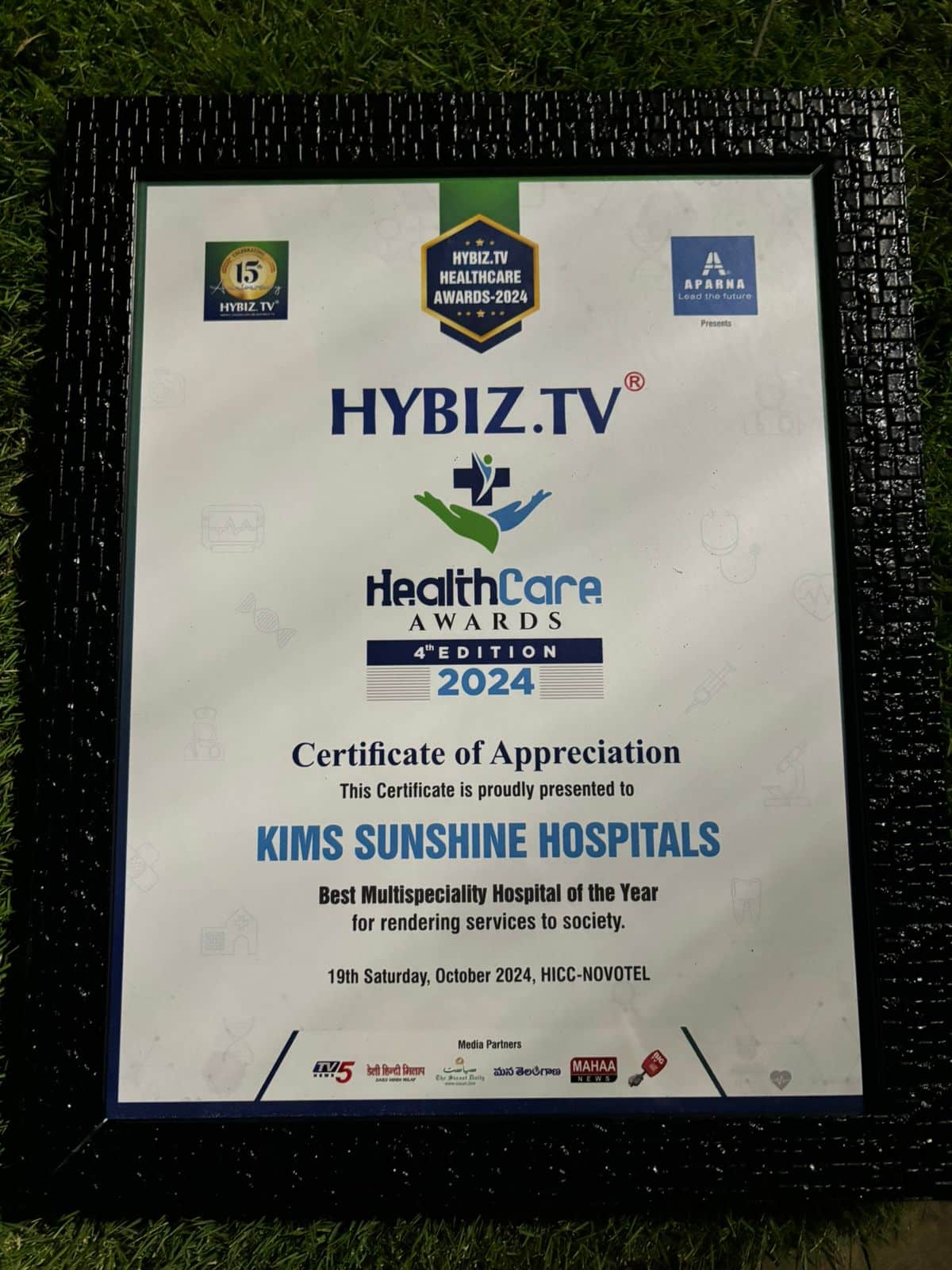 KIMS-SUNSHINE Hospitals Shines at Hybiz TV Healthcare Awards 1