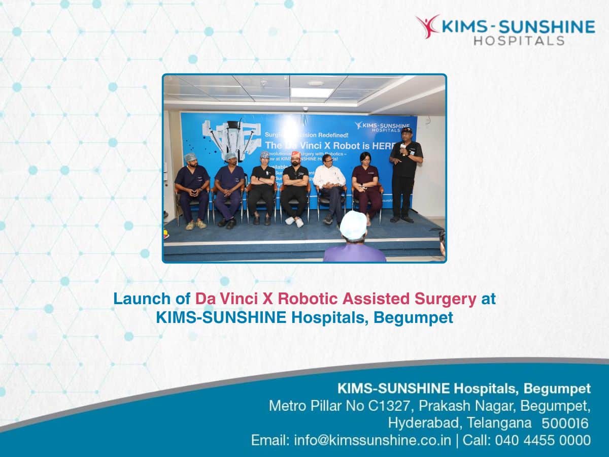 Launch of Da Vinci X Robotic Assisted Surgery at KIMS-SUNSHINE Hospitals, Begumpet