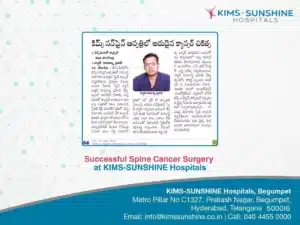 Successful Spine Cancer Surgery at KIMS-SUNSHINE Hospitals