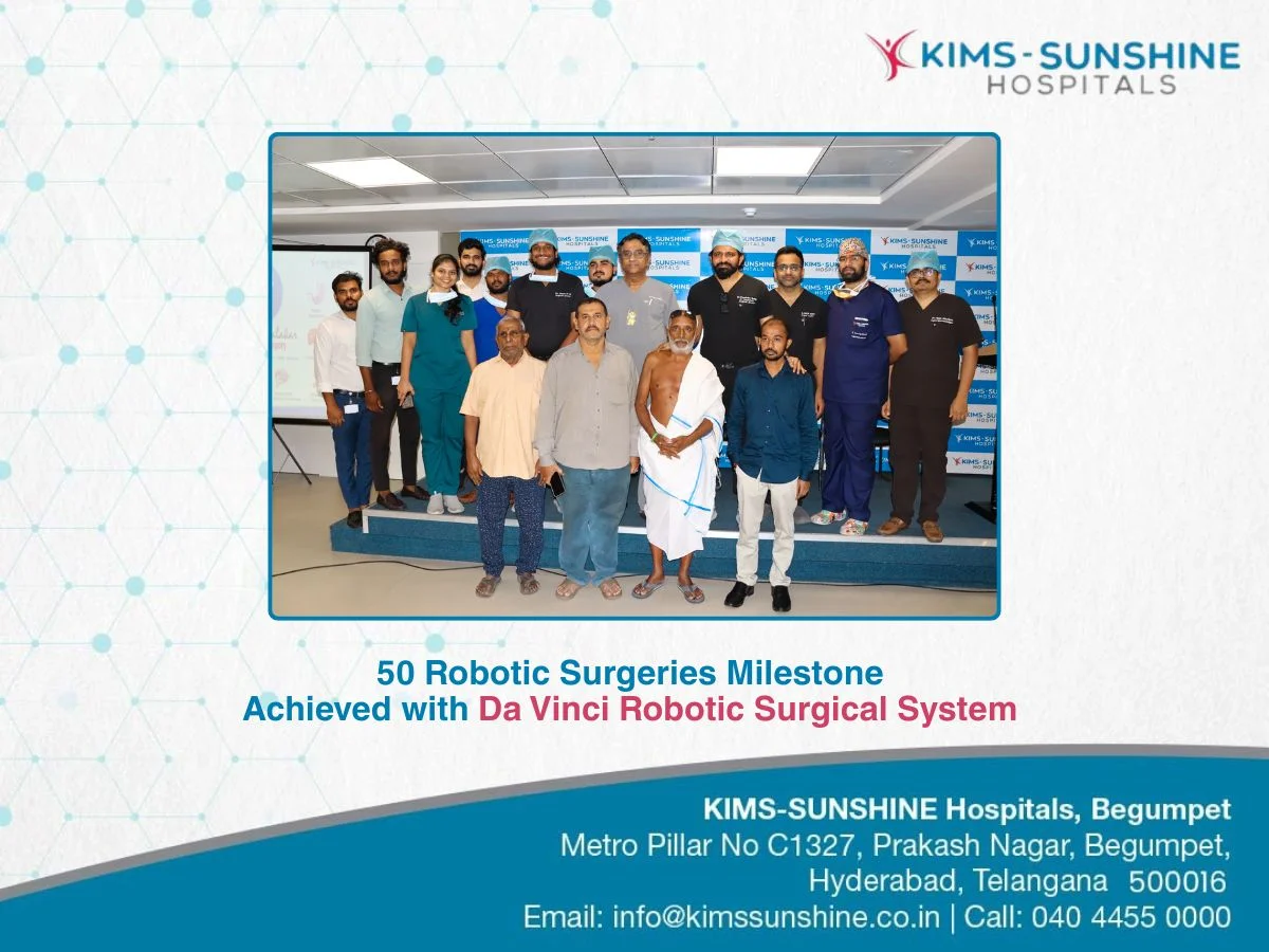 50 Robotic Surgeries Milestone Achieved with Da Vinci Robotic Surgical System