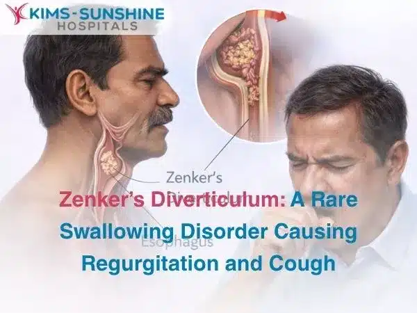 Zenker’s Diverticulum: A Rare Swallowing Disorder Causing Regurgitation and Cough