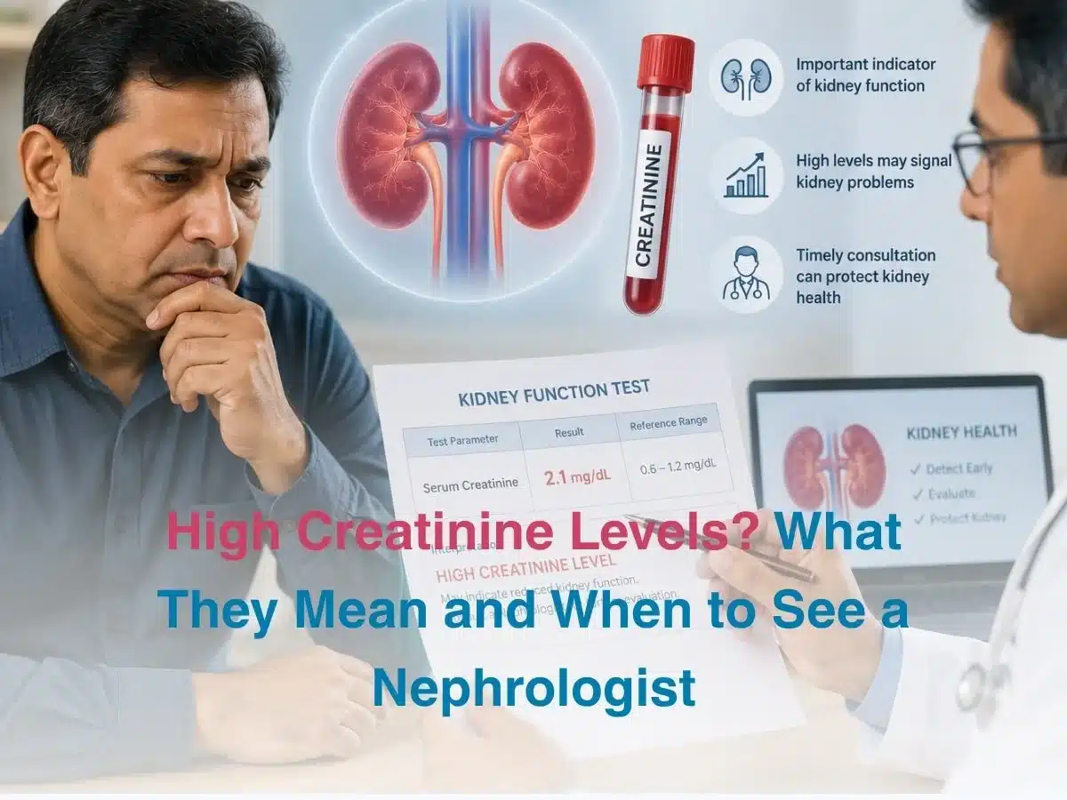 High Creatinine Levels What They Mean and When to See a Nephrologist 1 Multispeciality Hospital High Creatinine Levels What They Mean and When to See a Nephrologist